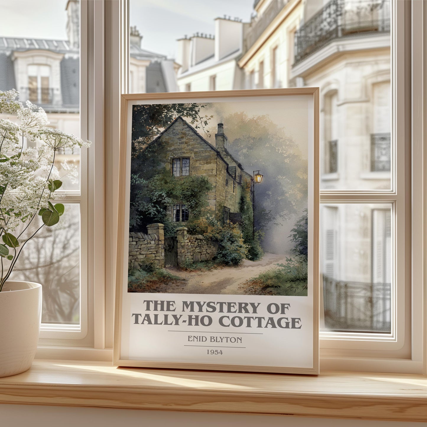 The Mystery of Tally-Ho Cottage by Enid Blyton | Book Poster | Literary Art Gift For Book Lover | Novel Inspired Wall Art | Free Delivery