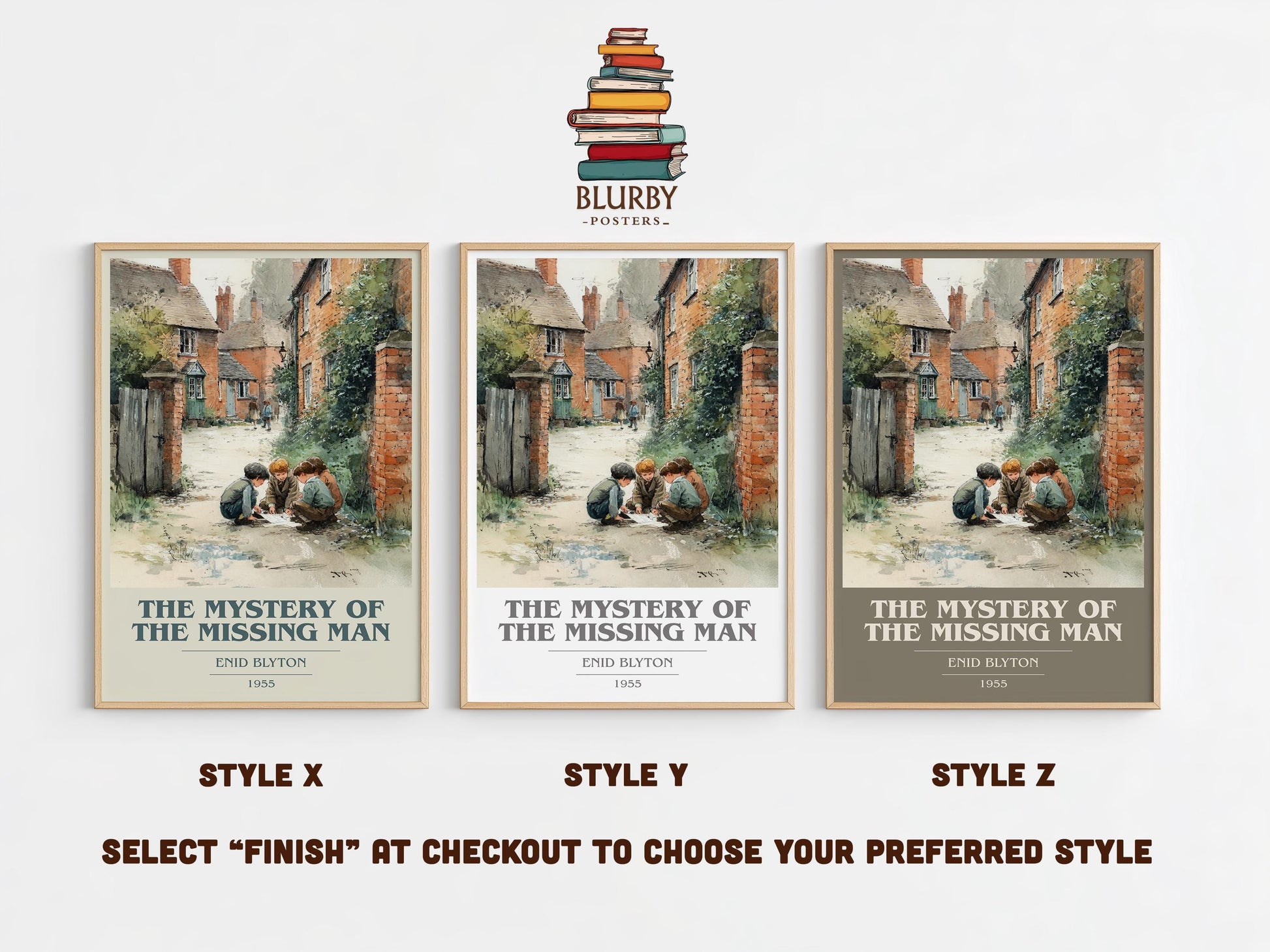 The Mystery of the Missing Man by Enid Blyton | Book Poster | Literary Art Gift For Book Lover | Novel Inspired Wall Art | Free Delivery