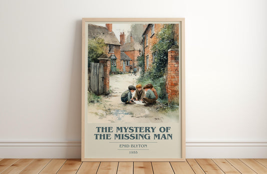 The Mystery of the Missing Man by Enid Blyton | Book Poster | Literary Art Gift For Book Lover | Novel Inspired Wall Art | Free Delivery