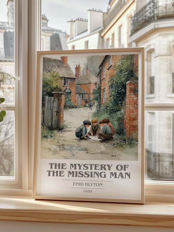 The Mystery Of The Missing Man book cover poster colour and style options – Enid Blyton book art