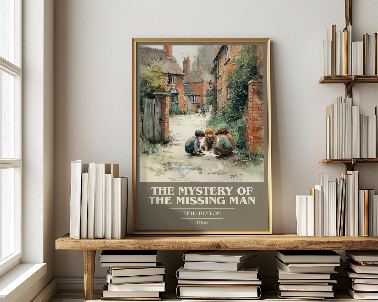 The Mystery of the Missing Man by Enid Blyton | Book Poster | Literary Art Gift For Book Lover | Novel Inspired Wall Art | Free Delivery