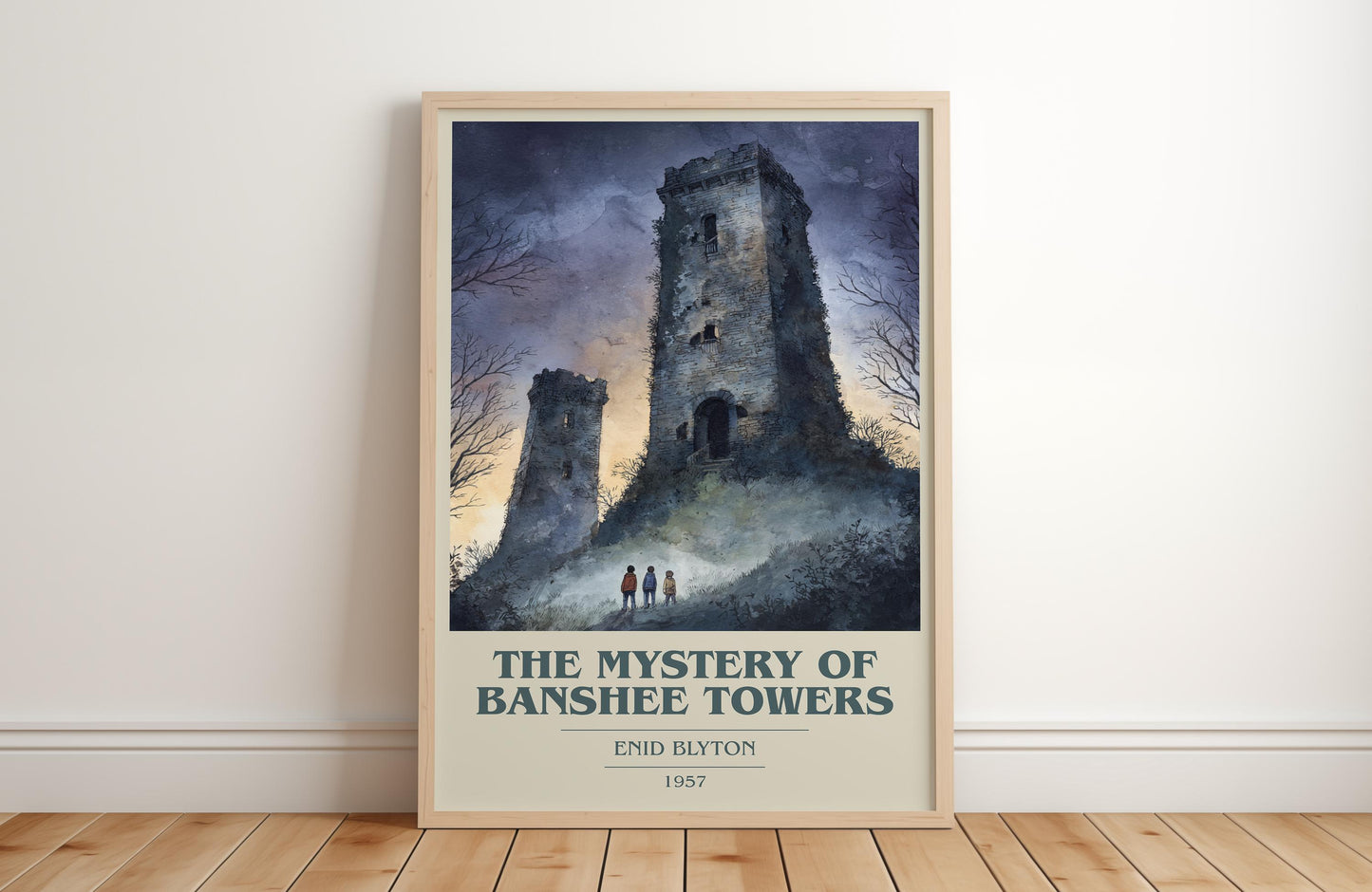 The Mystery of Banshee Towers by Enid Blyton | Book Poster | Literary Art Gift For Book Lover | Novel Inspired Wall Art