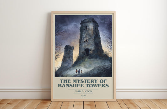 The Mystery of Banshee Towers by Enid Blyton | Book Poster | Literary Art Gift For Book Lover | Novel Inspired Wall Art