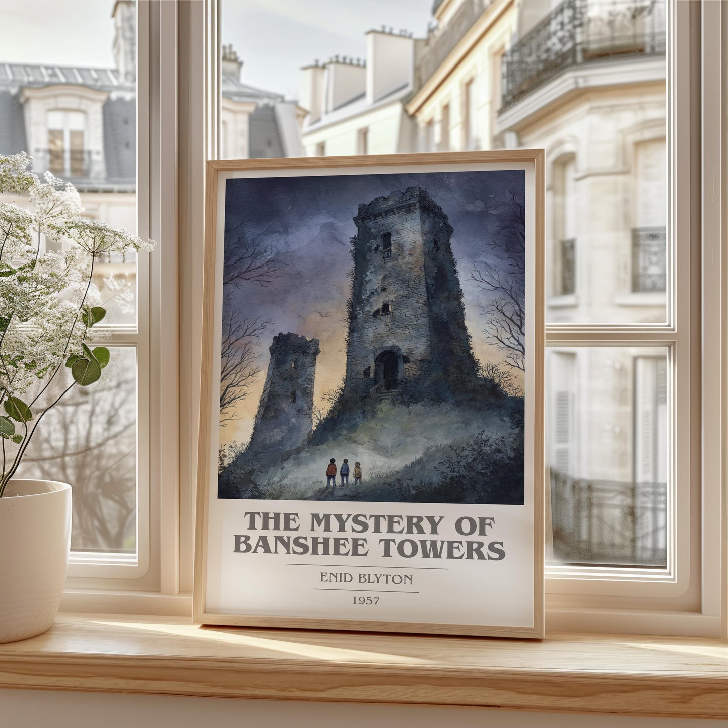The Mystery of Banshee Towers by Enid Blyton | Book Poster | Literary Art Gift For Book Lover | Novel Inspired Wall Art