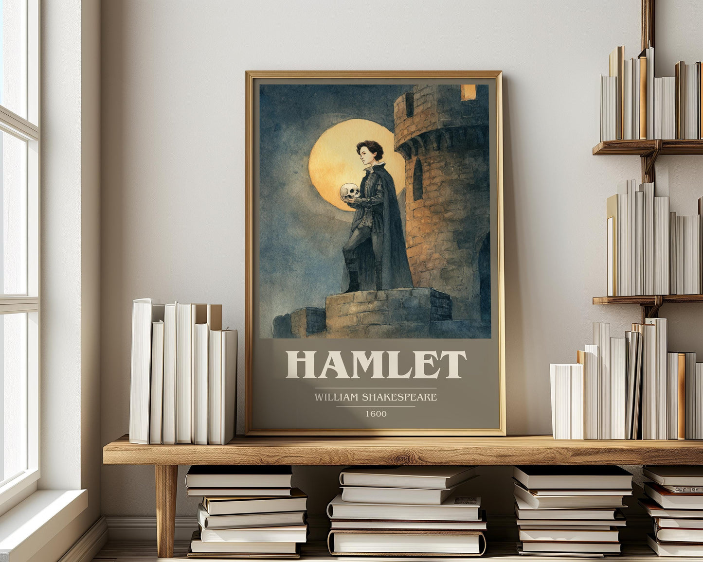 Hamlet by William Shakespeare | Book Poster | Literary Art Gift For Book Lover | Novel Inspired Wall Art | Free Delivery