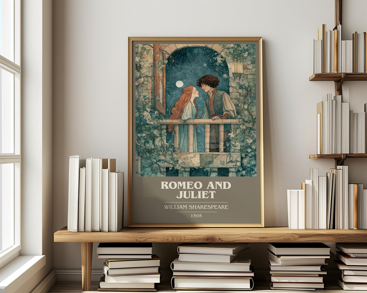Romeo and Juliet by William Shakespeare | Book Poster | Literary Art Gift For Book Lover | Novel Inspired Wall Art | Free Delivery
