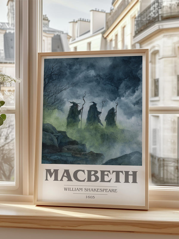 Macbeth book cover poster colour and style options – William Shakespeare book art