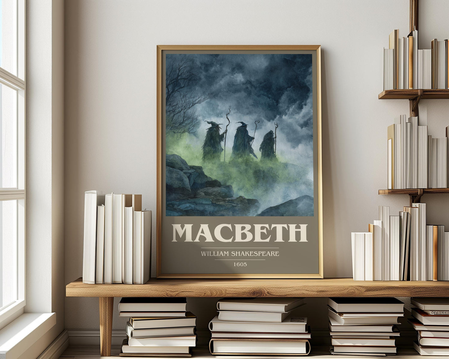 Macbeth by William Shakespeare | Book Poster | Literary Art Gift For Book Lover | Novel Inspired Wall Art | Free Delivery