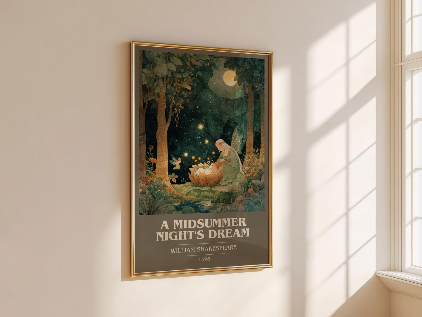A Midsummer Nights Dream by William Shakespeare | Book Poster | Literary Art Gift For Book Lover | Novel Inspired Wall Art | Free Delivery