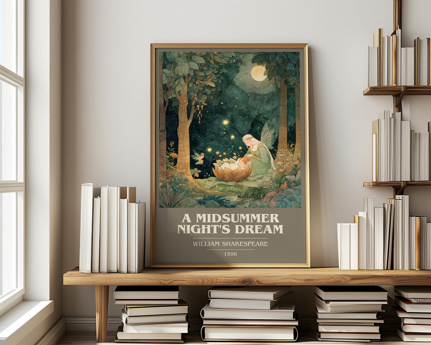 A Midsummer Nights Dream by William Shakespeare | Book Poster | Literary Art Gift For Book Lover | Novel Inspired Wall Art | Free Delivery