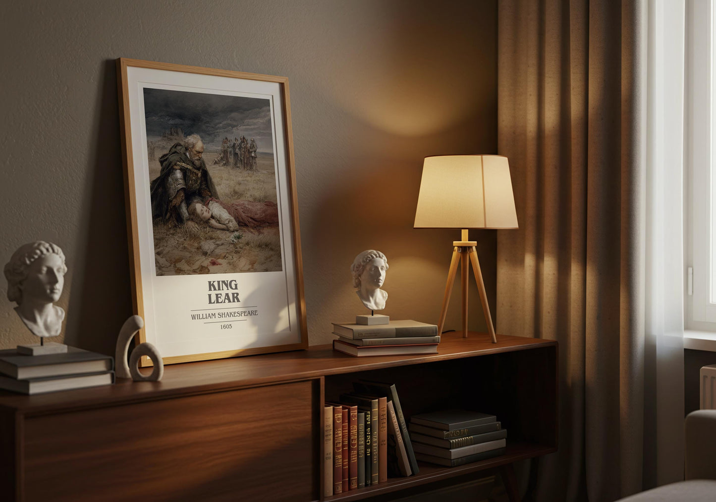 King Lear by William Shakespeare | Book Poster | Literary Art Gift For Book Lover | Novel Inspired Wall Art | Free Delivery