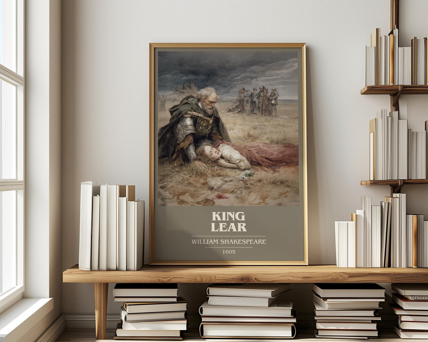 King Lear by William Shakespeare | Book Poster | Literary Art Gift For Book Lover | Novel Inspired Wall Art | Free Delivery