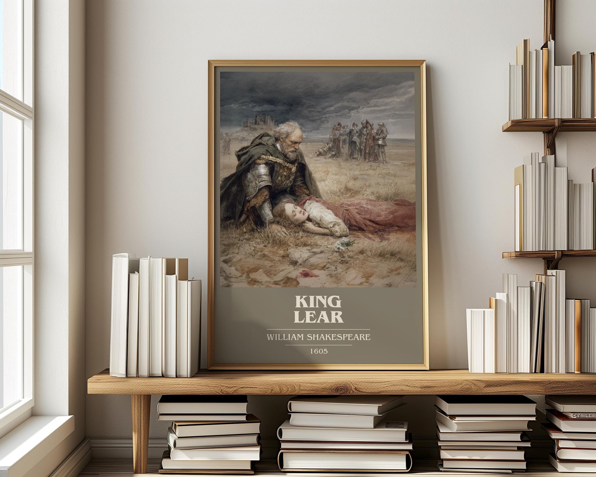 King Lear by William Shakespeare | Book Poster | Literary Art Gift For Book Lover | Novel Inspired Wall Art | Free Delivery