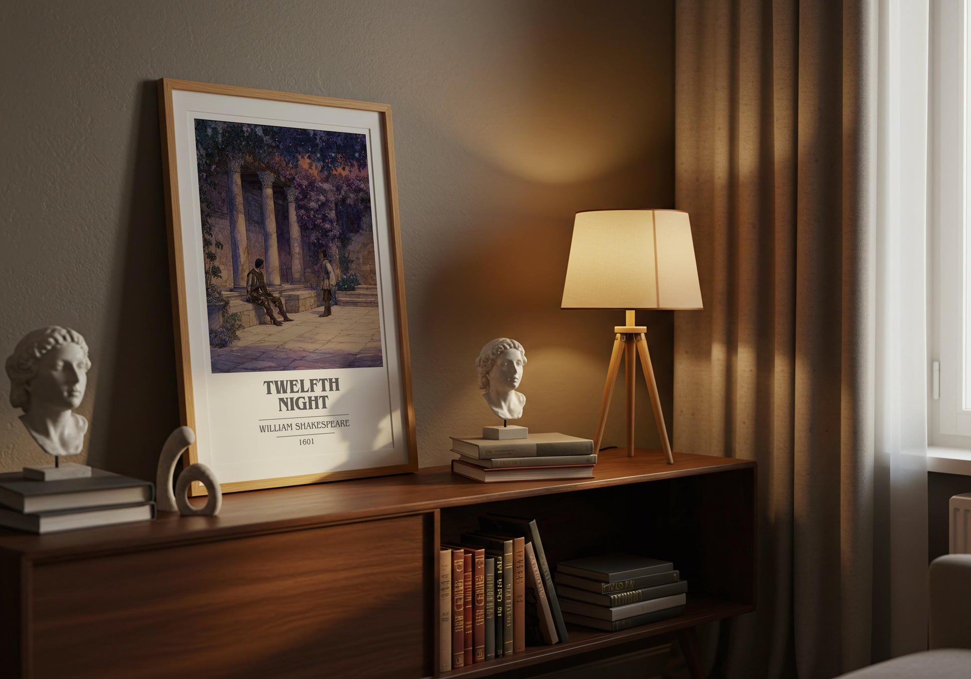 Twelfth Night by William Shakespeare | Book Poster | Literary Art Gift For Book Lover | Novel Inspired Wall Art | Free Delivery