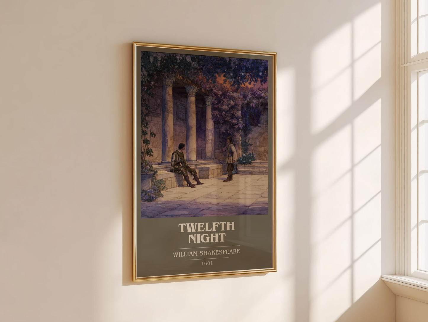 Twelfth Night by William Shakespeare | Book Poster | Literary Art Gift For Book Lover | Novel Inspired Wall Art | Free Delivery