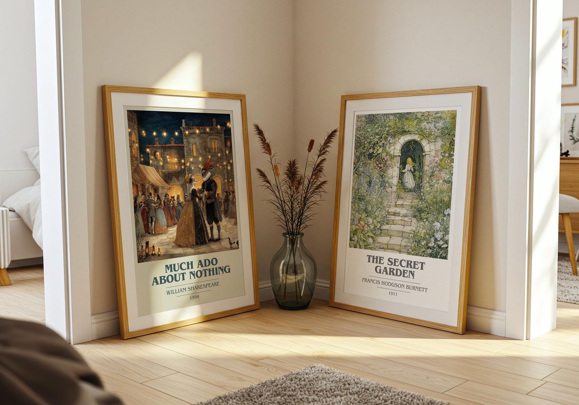 Much Ado About Nothing by William Shakespeare | Book Poster | Literary Art Gift For Book Lover | Novel Inspired Wall Art | Free Delivery