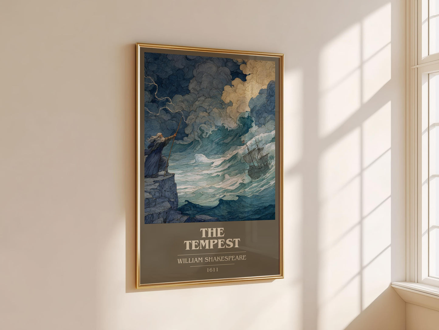 The Tempest by William Shakespeare | Book Poster | Literary Art Gift For Book Lover | Novel Inspired Wall Art | Free Delivery
