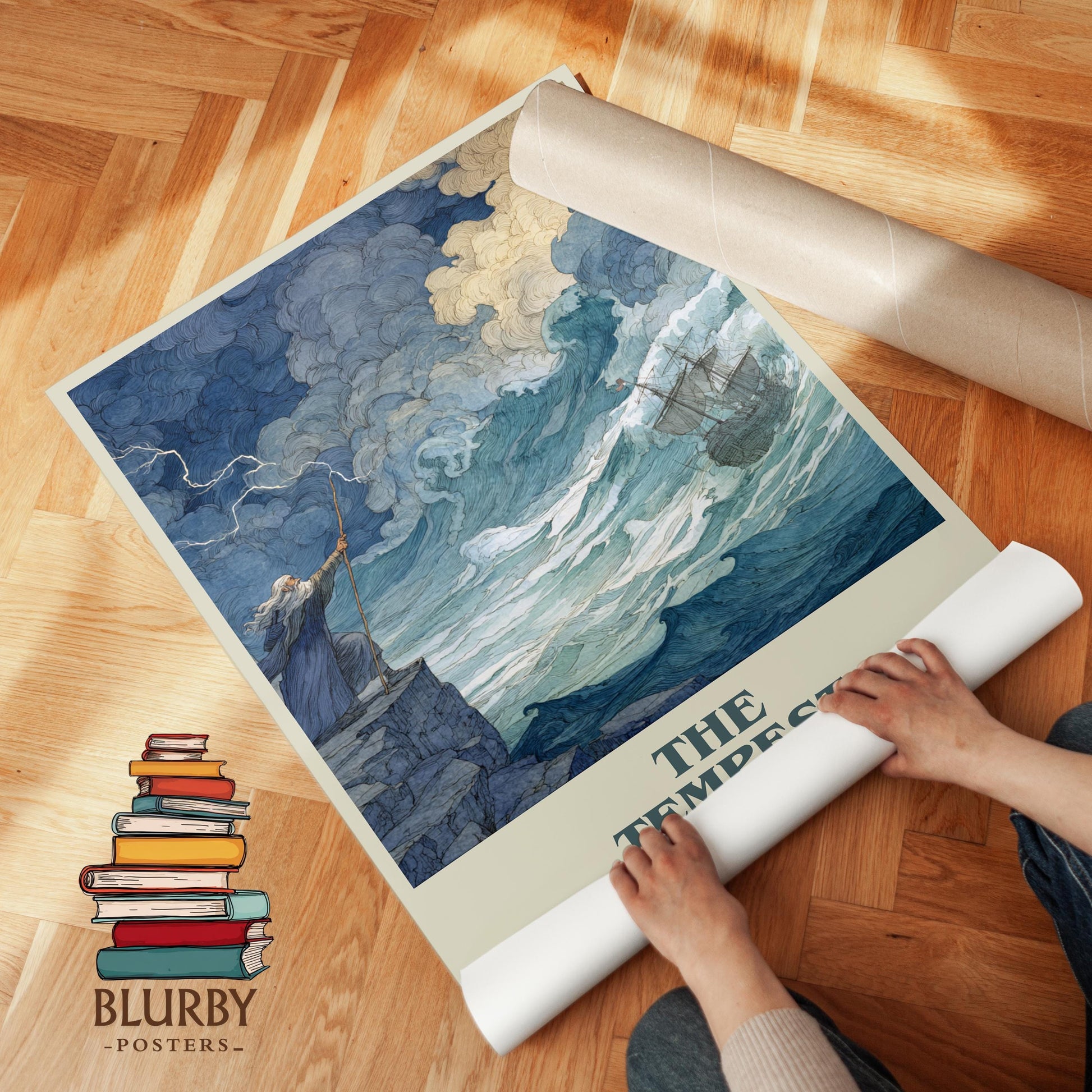 The Tempest by William Shakespeare | Book Poster | Literary Art Gift For Book Lover | Novel Inspired Wall Art | Free Delivery