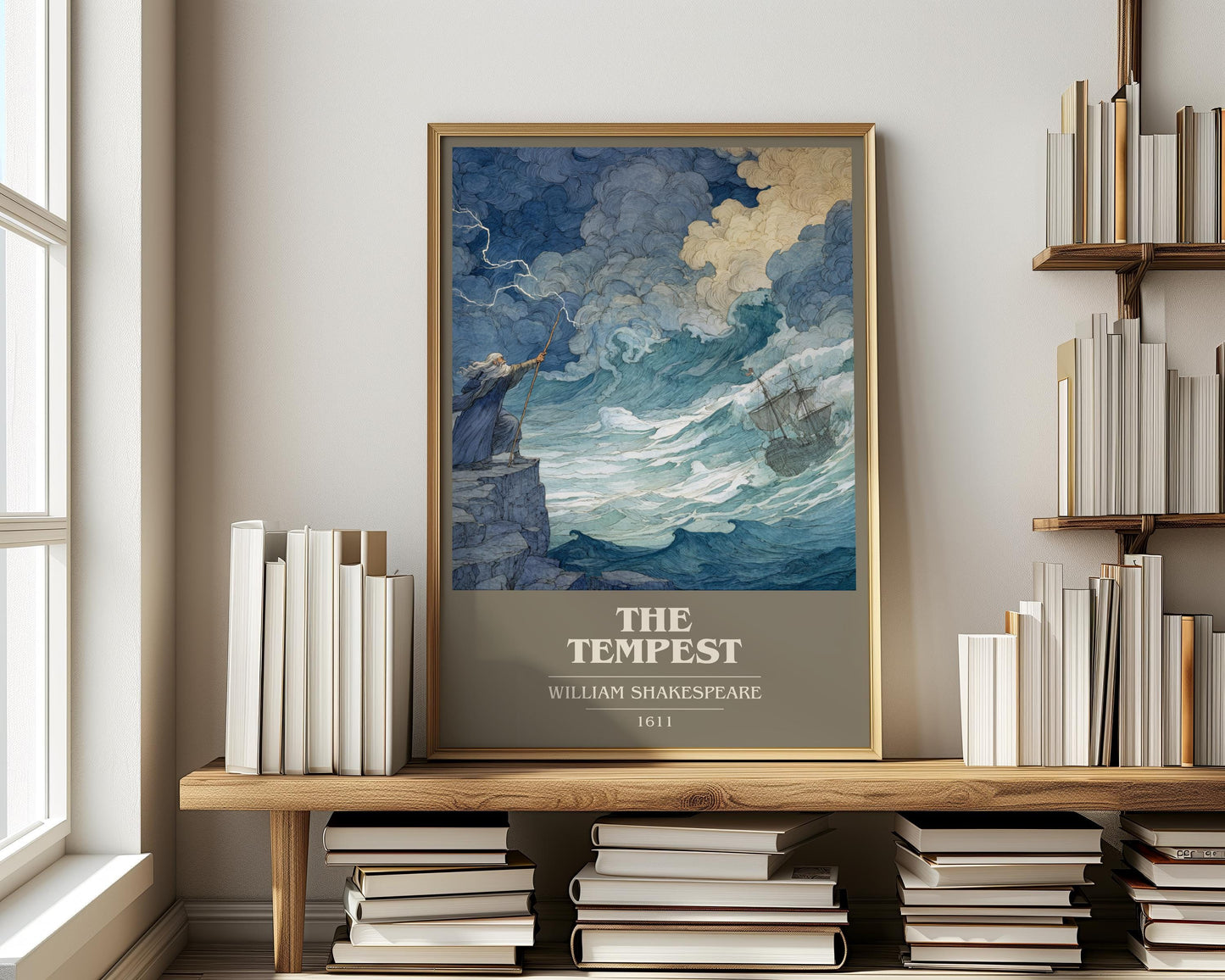 The Tempest by William Shakespeare | Book Poster | Literary Art Gift For Book Lover | Novel Inspired Wall Art | Free Delivery