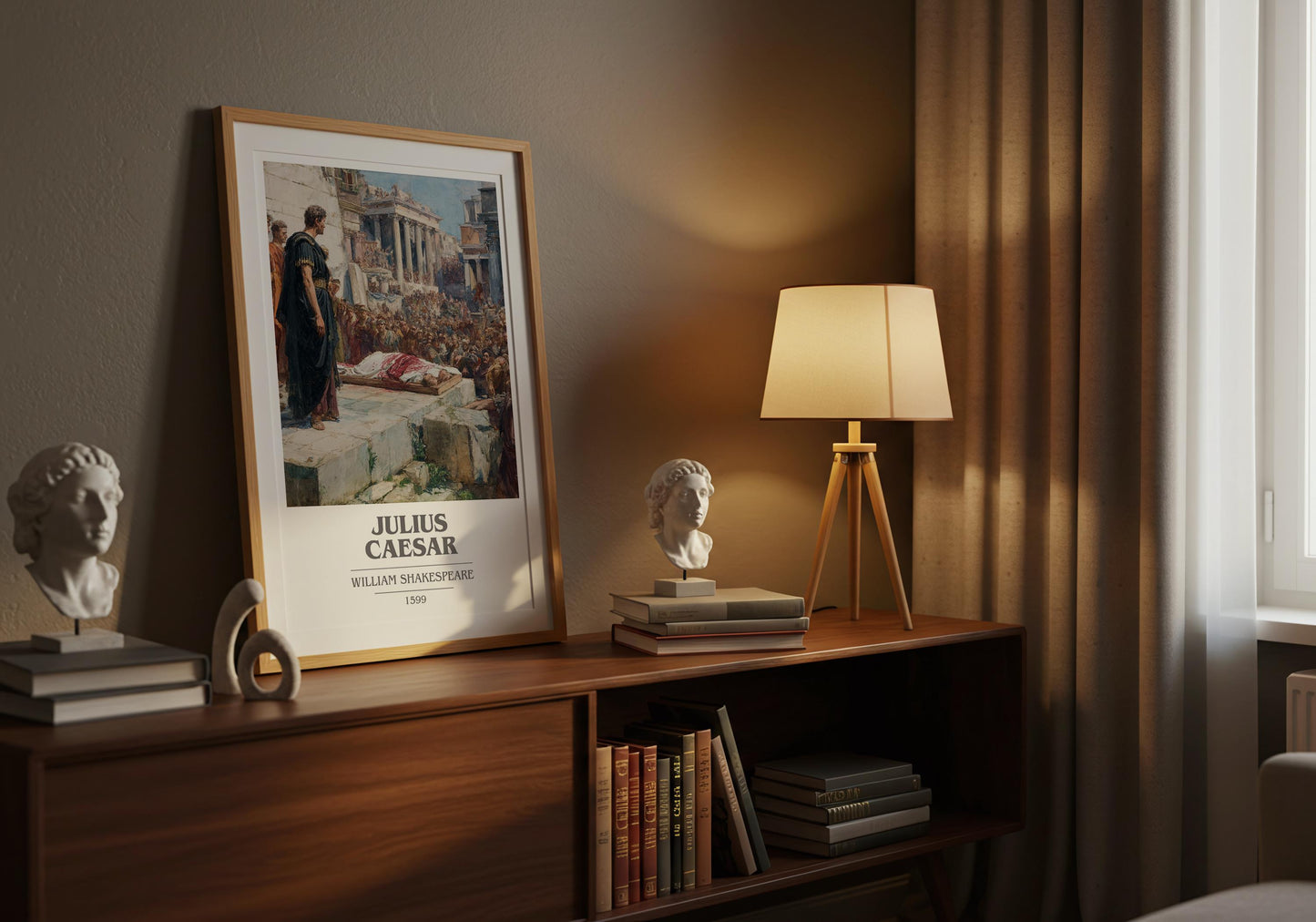 Julius Caeser by William Shakespeare | Book Poster | Literary Art Gift For Book Lover | Novel Inspired Wall Art | Free Delivery