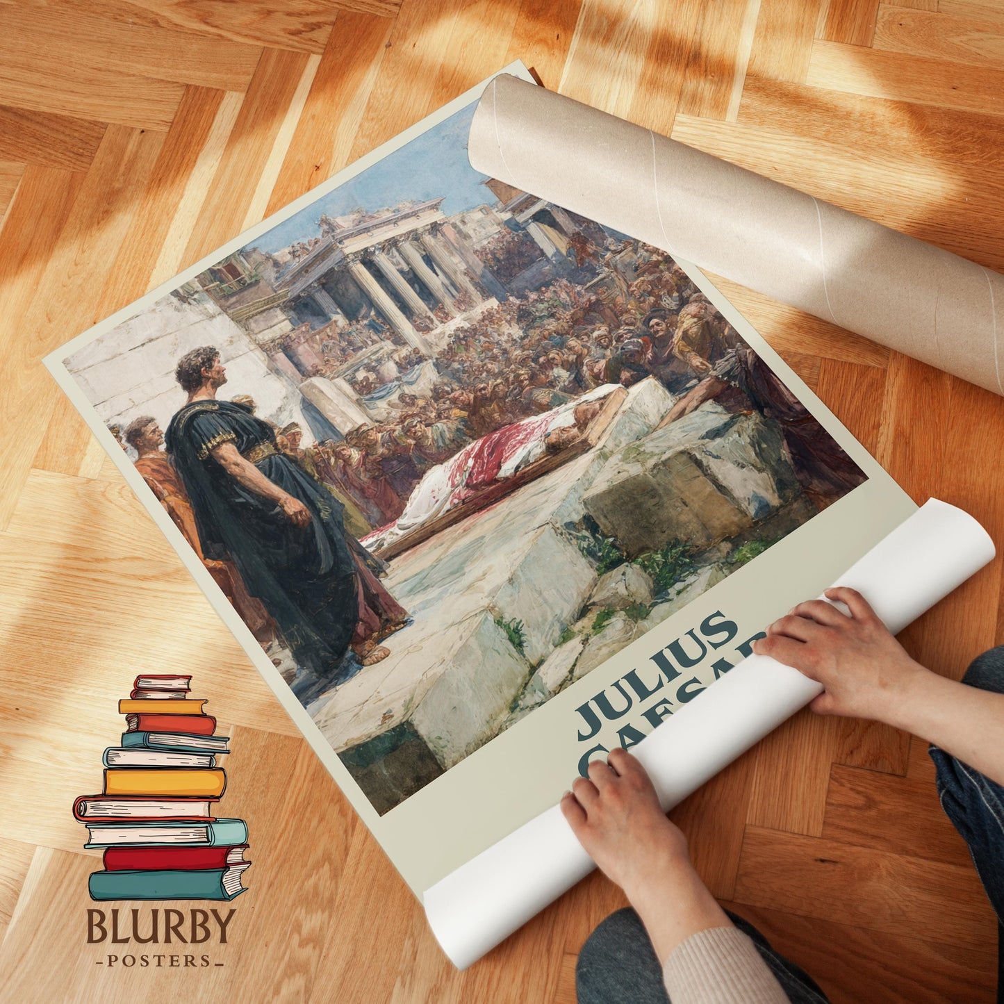Julius Caeser by William Shakespeare | Book Poster | Literary Art Gift For Book Lover | Novel Inspired Wall Art | Free Delivery