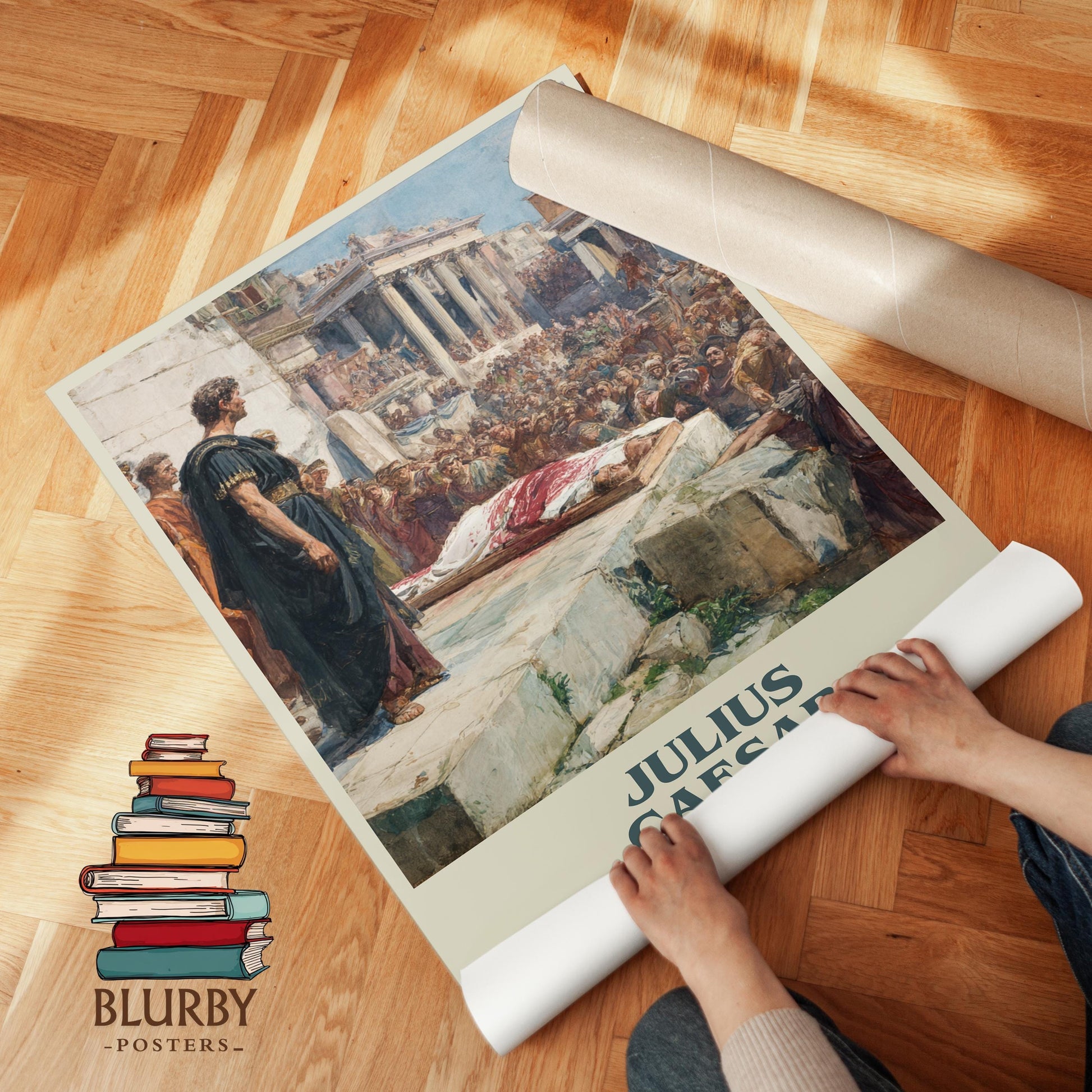 Julius Caeser by William Shakespeare | Book Poster | Literary Art Gift For Book Lover | Novel Inspired Wall Art | Free Delivery