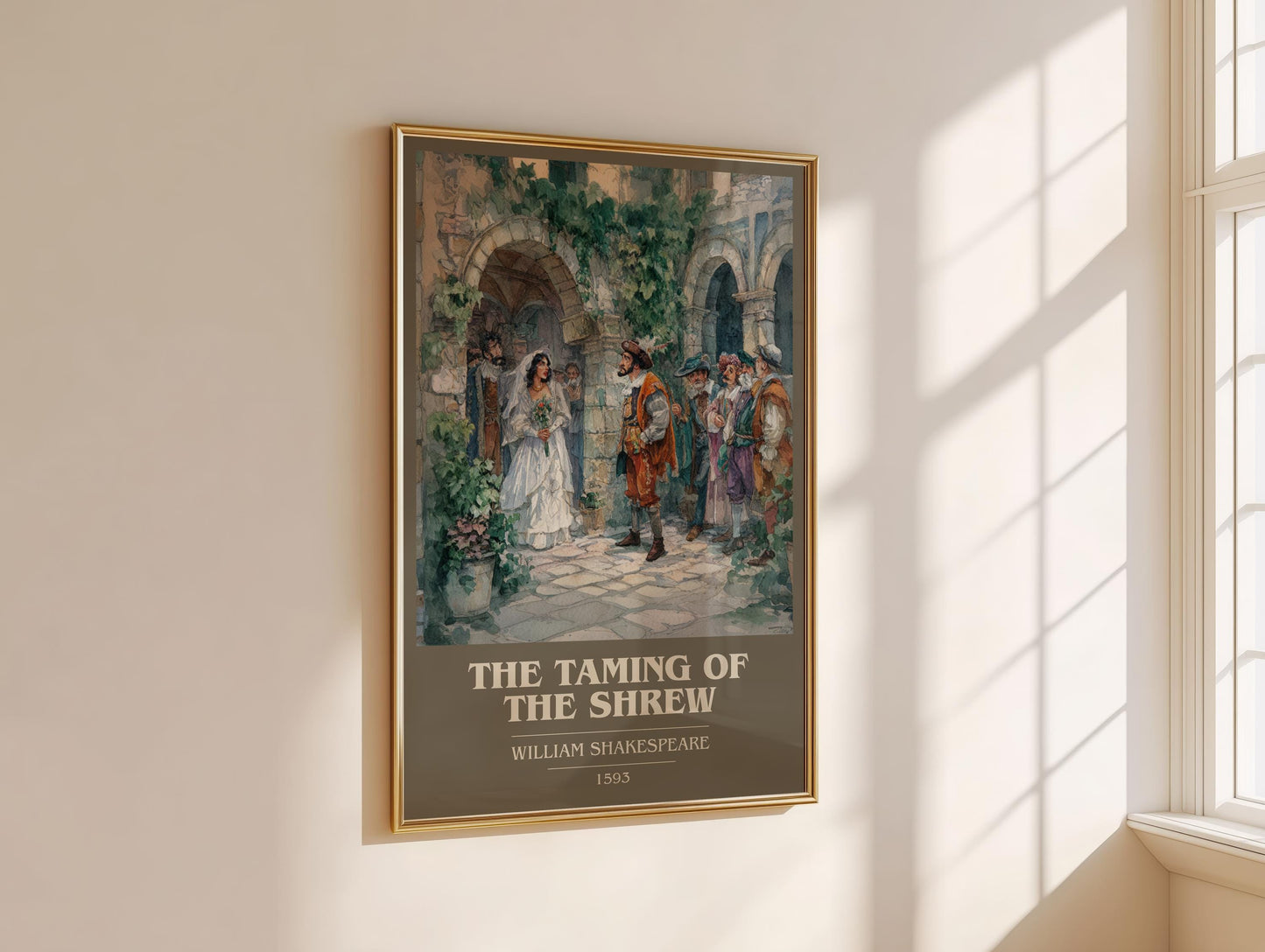The Taming Of The Shrew by William Shakespeare | Book Poster | Literary Art Gift For Book Lover | Novel Inspired Wall Art | Free Delivery