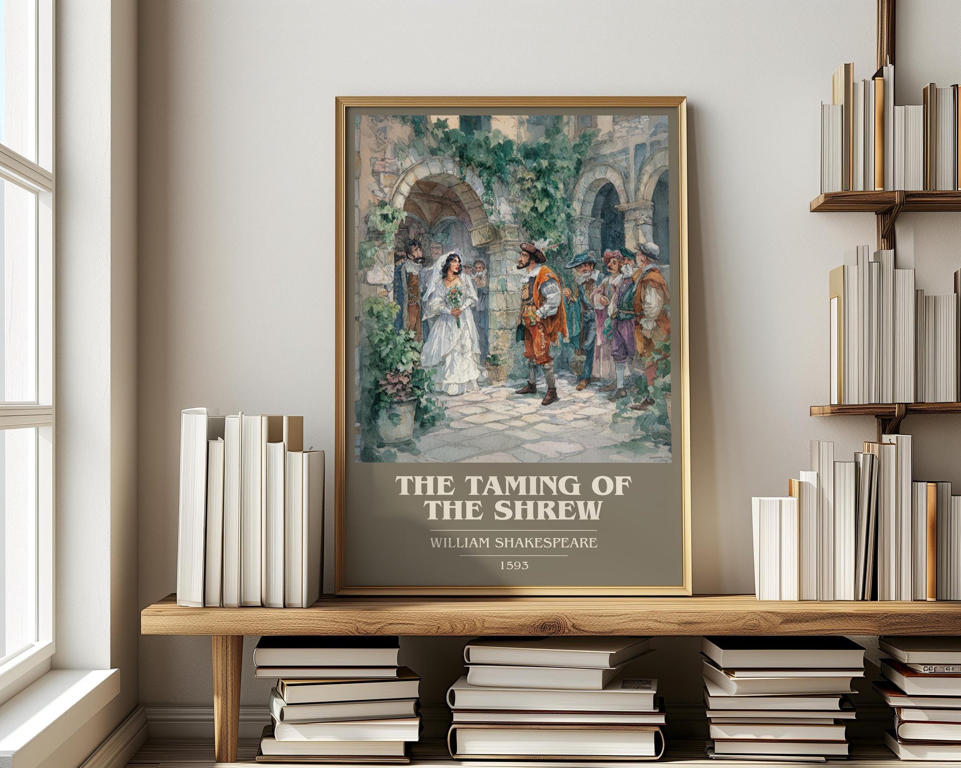 The Taming Of The Shrew by William Shakespeare | Book Poster | Literary Art Gift For Book Lover | Novel Inspired Wall Art | Free Delivery