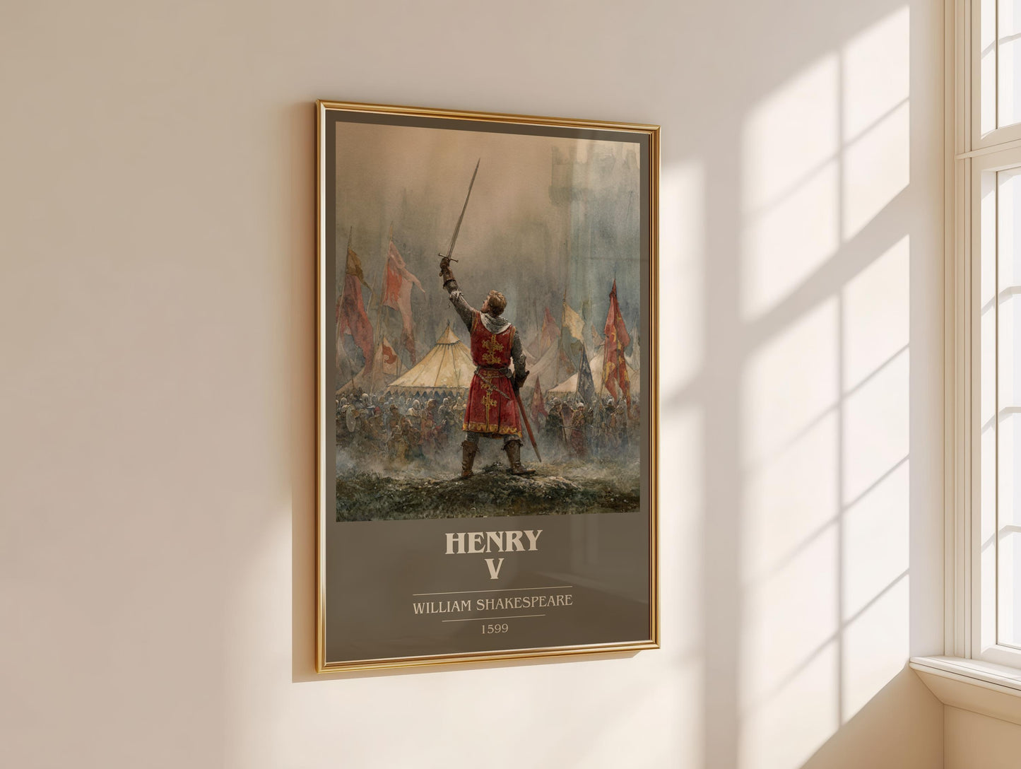 Henry The Fifth by William Shakespeare | Book Poster | Literary Art Gift For Book Lover | Novel Inspired Wall Art | Free Delivery