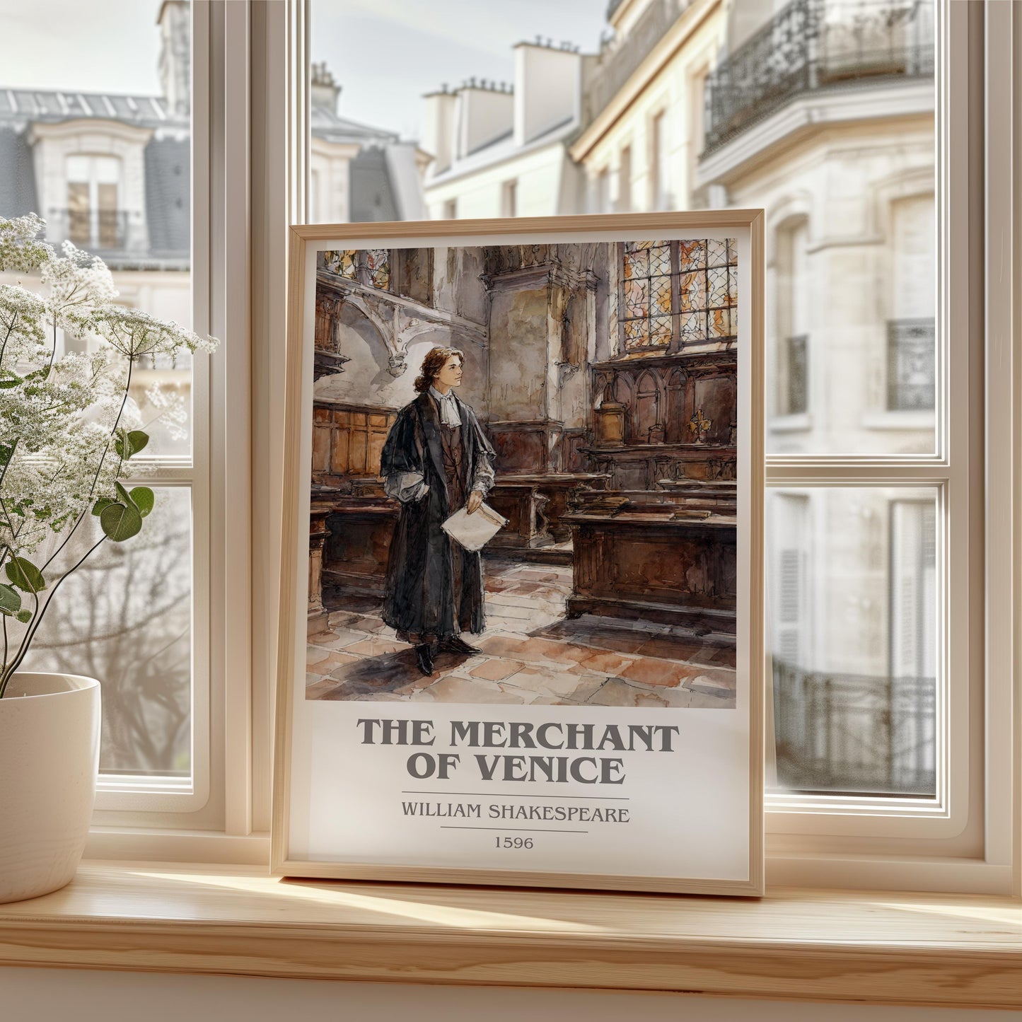 The Merchant Of Venice by William Shakespeare | Book Poster | Literary Art Gift For Book Lover | Novel Inspired Wall Art | Free Delivery