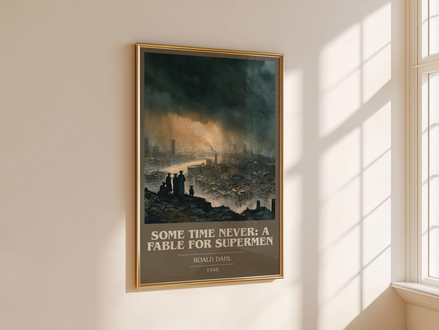 Some Time Never: A Fable For Supermen by Roald Dahl | Book Poster | Literary Art Gift For Book Lover | Novel Inspired Wall Art