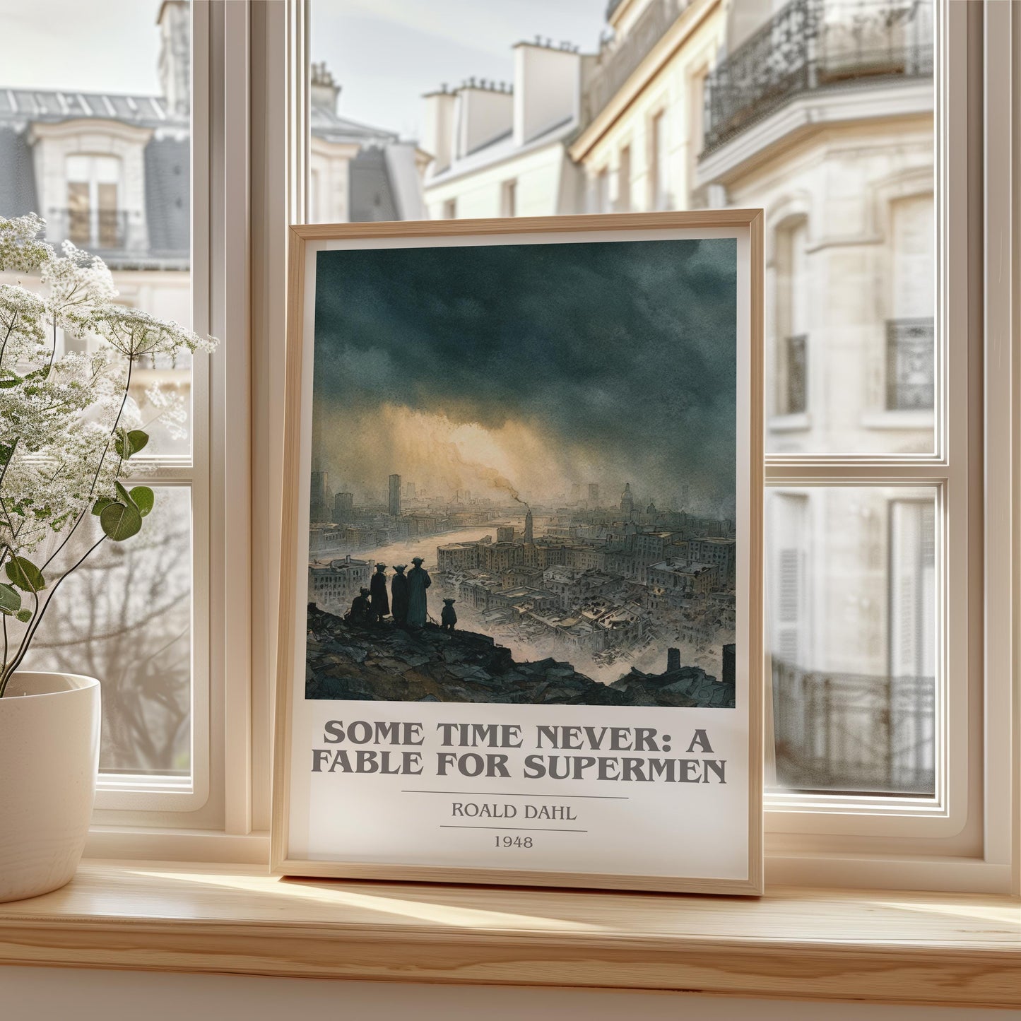 Some Time Never: A Fable For Supermen by Roald Dahl | Book Poster | Literary Art Gift For Book Lover | Novel Inspired Wall Art