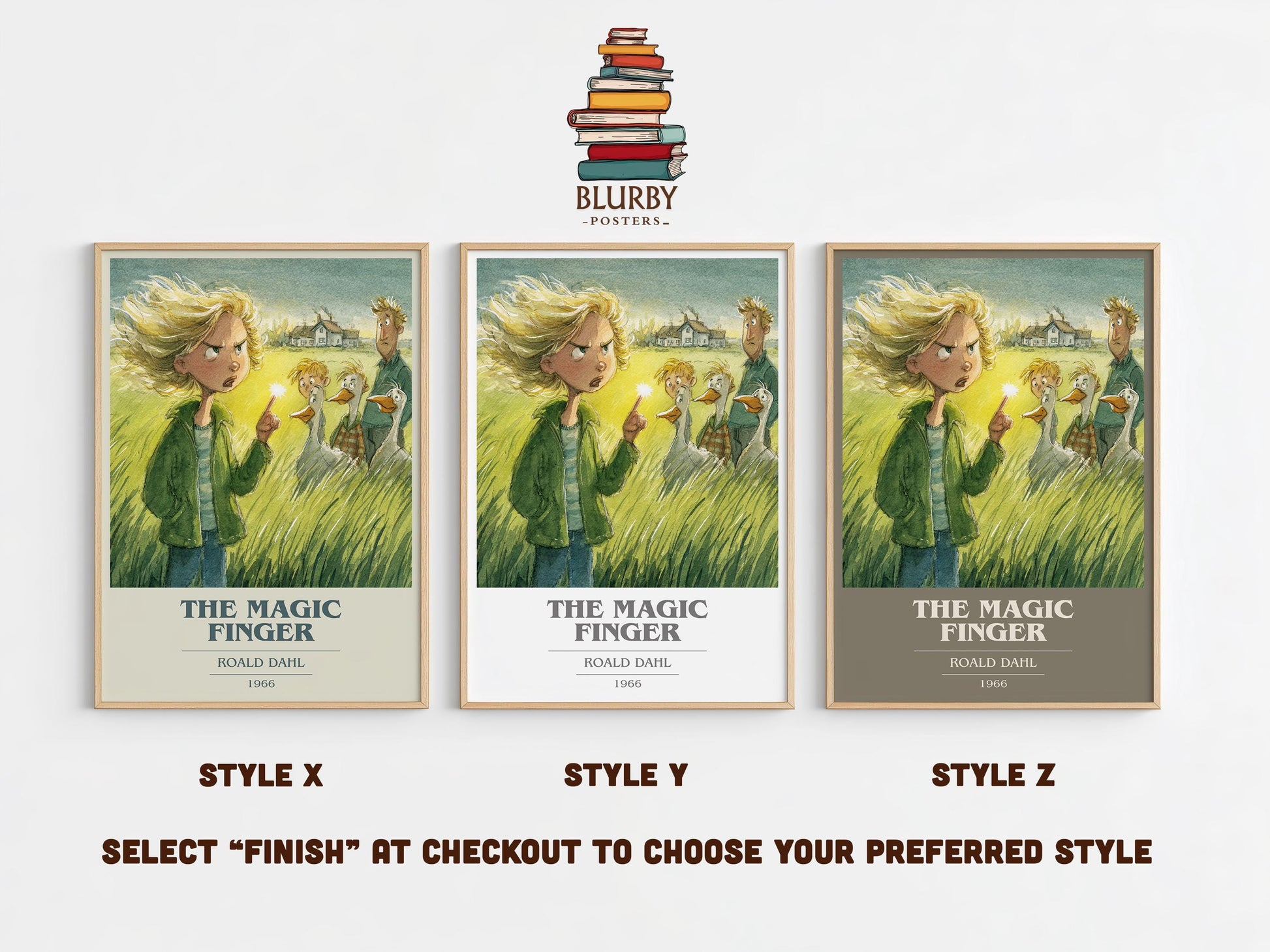 The Magic Finger by Roald Dahl | Book Poster | Literary Art Gift For Book Lover | Novel Inspired Wall Art | Free Delivery