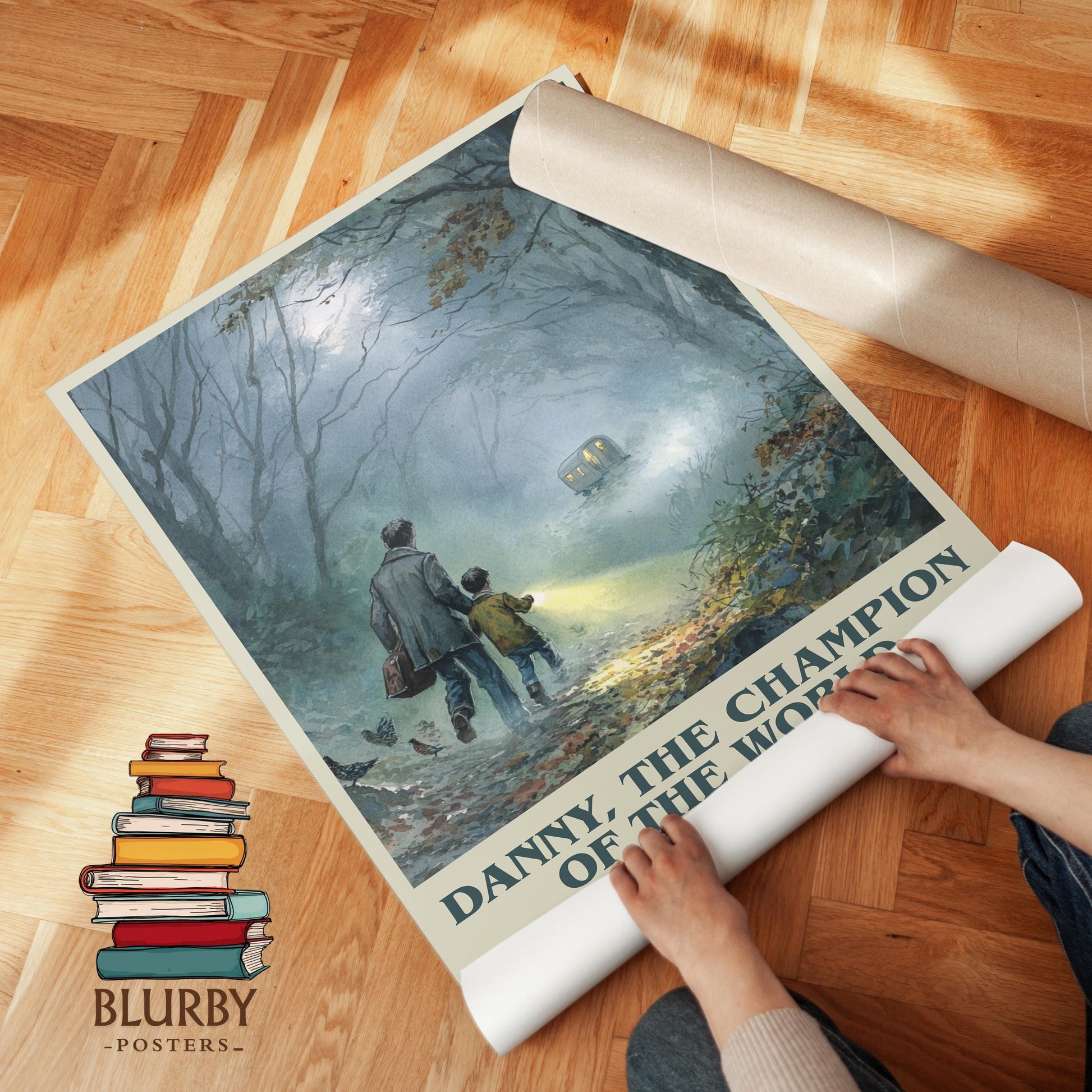 Danny, The Champion of the World by Roald Dahl | Book Poster | Literary Art Gift For Book Lover | Novel Inspired Wall Art