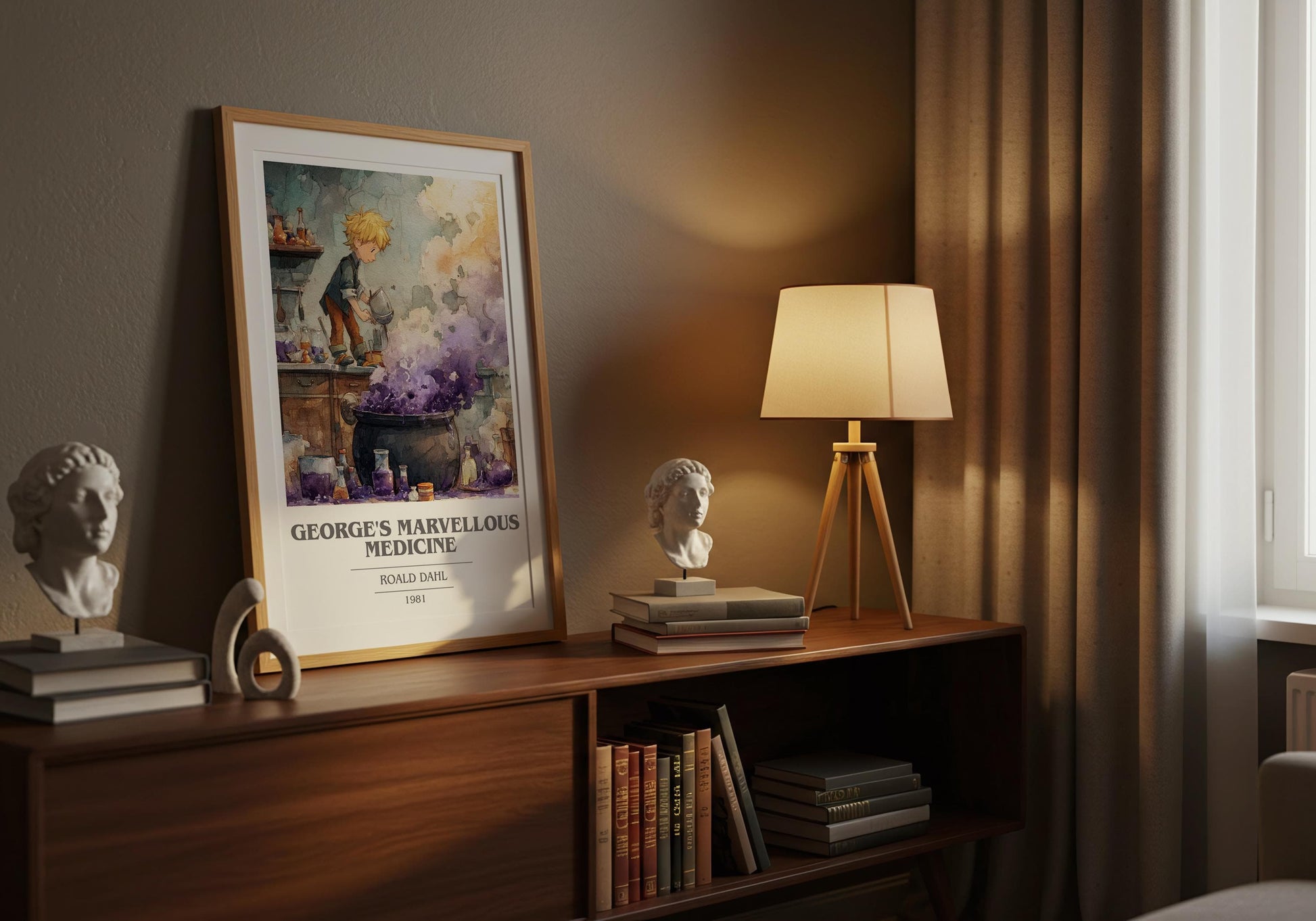 George's Marvelous Medicine by Roald Dahl | Book Poster | Literary Art Gift For Book Lover | Novel Inspired Wall Art | Free Delivery