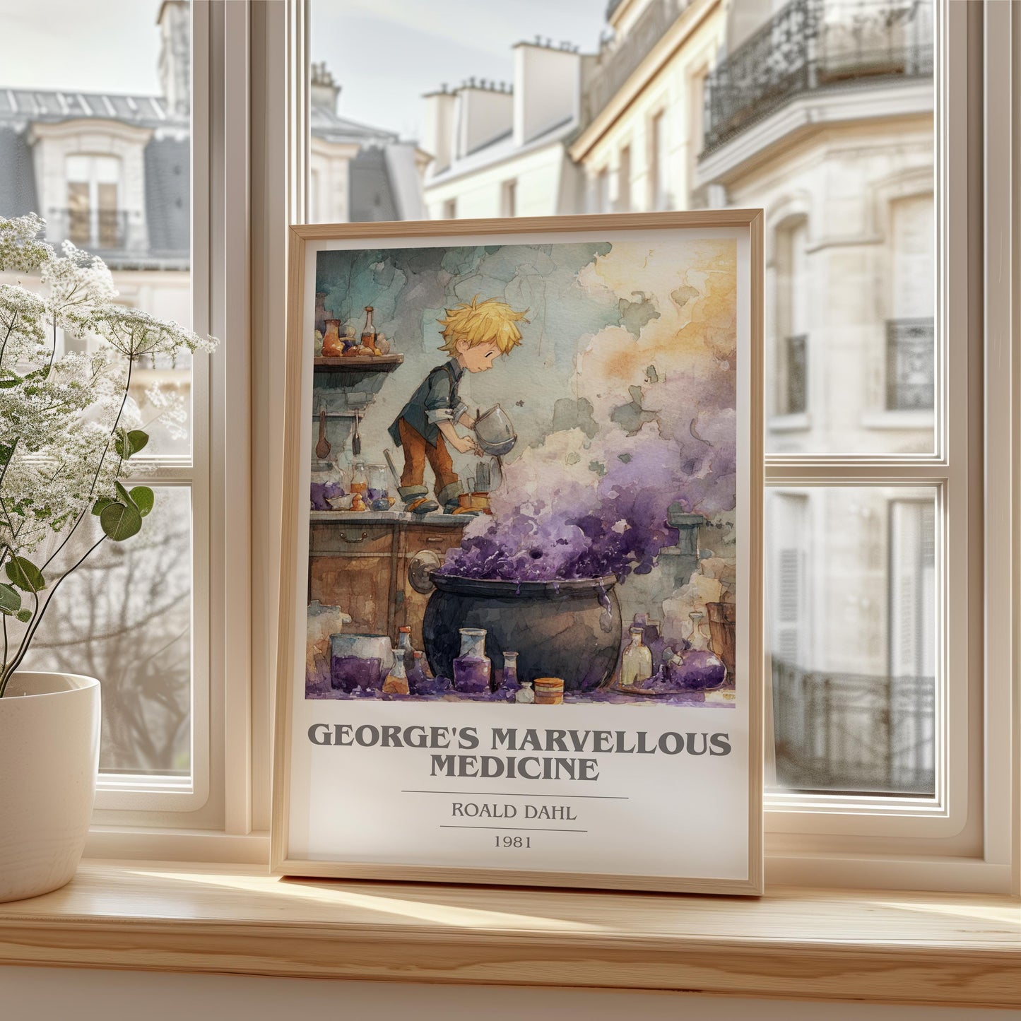 George's Marvelous Medicine by Roald Dahl | Book Poster | Literary Art Gift For Book Lover | Novel Inspired Wall Art | Free Delivery