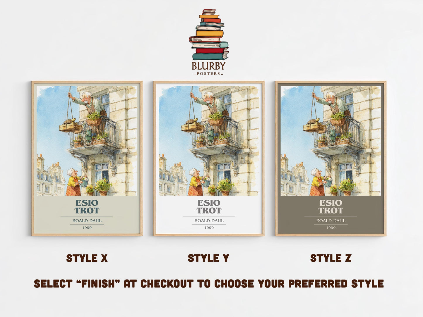 Esio Trot by Roald Dahl | Book Poster | Literary Art Gift For Book Lover | Novel Inspired Wall Art | Free Delivery