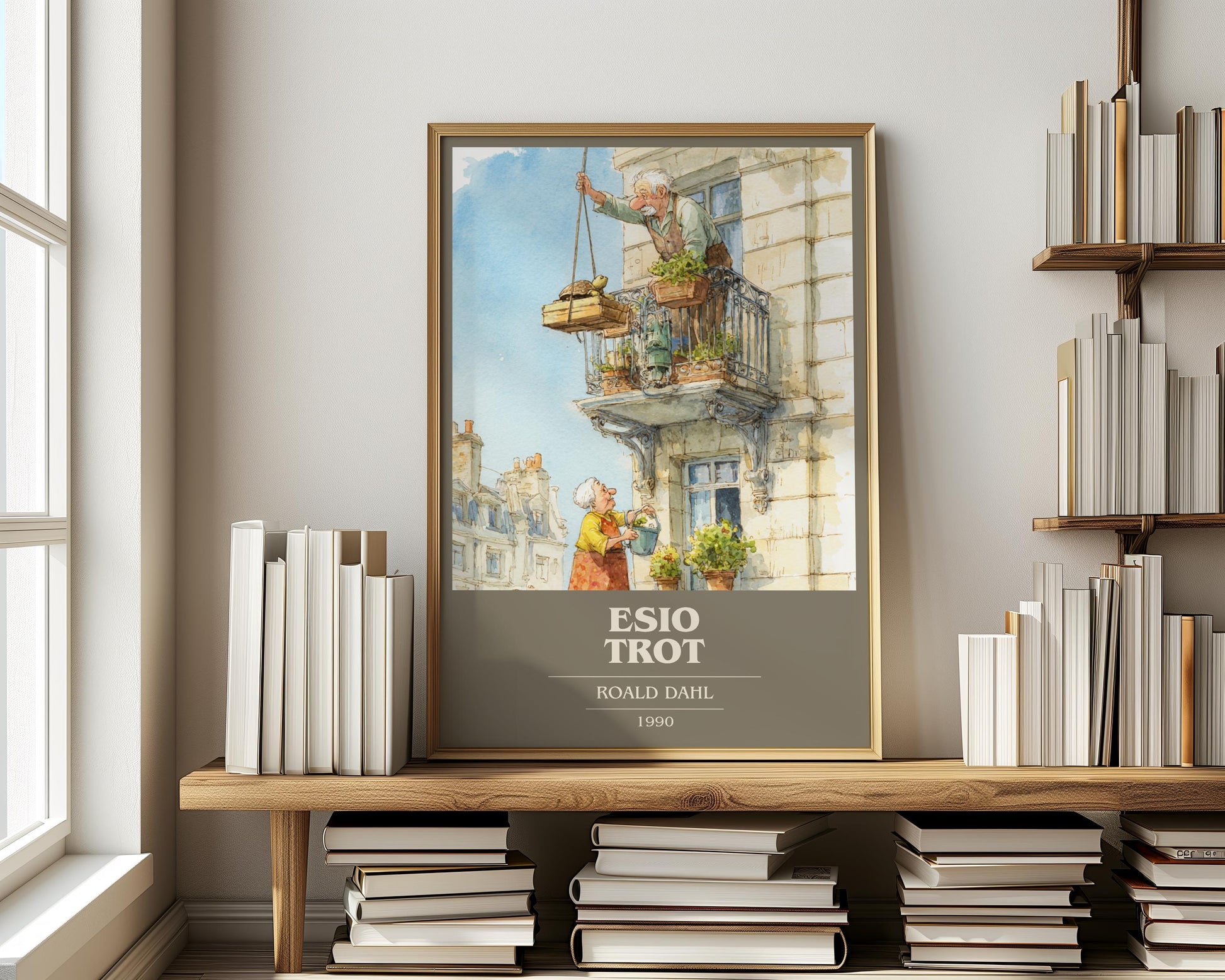 Esio Trot by Roald Dahl | Book Poster | Literary Art Gift For Book Lover | Novel Inspired Wall Art | Free Delivery