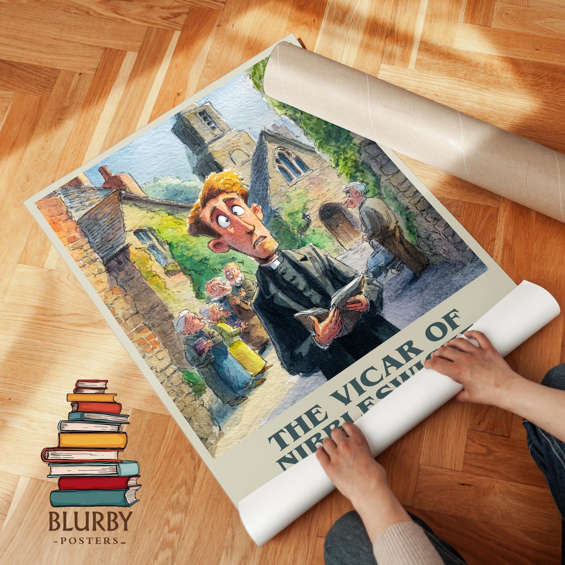 The Vicar Of Nibbleswicke by Roald Dahl | Book Poster | Literary Art Gift For Book Lover | Novel Inspired Wall Art | Free Delivery
