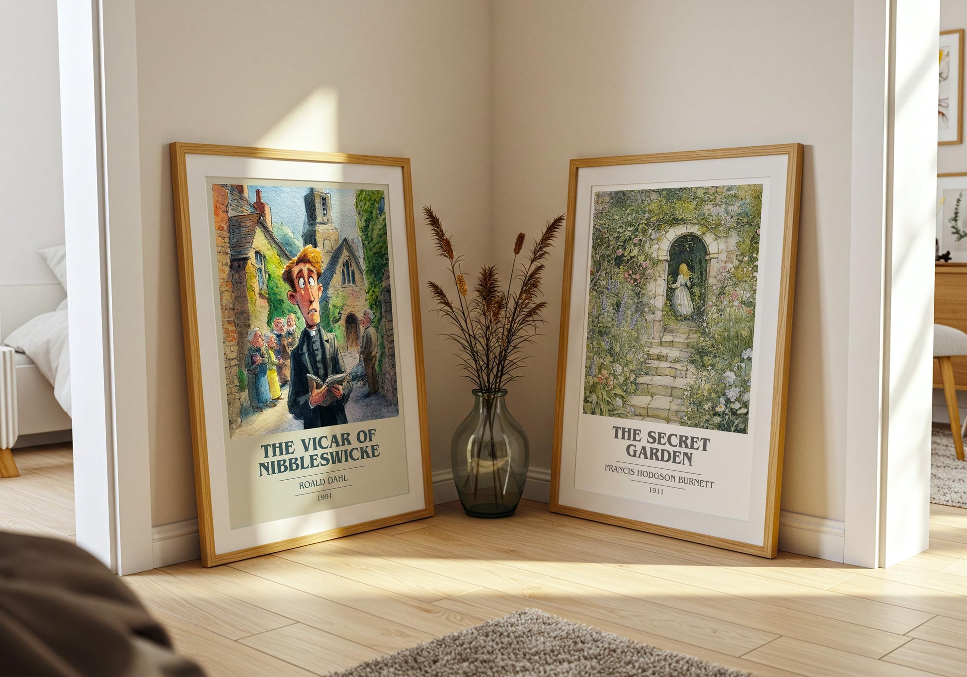 The Vicar Of Nibbleswicke by Roald Dahl | Book Poster | Literary Art Gift For Book Lover | Novel Inspired Wall Art | Free Delivery