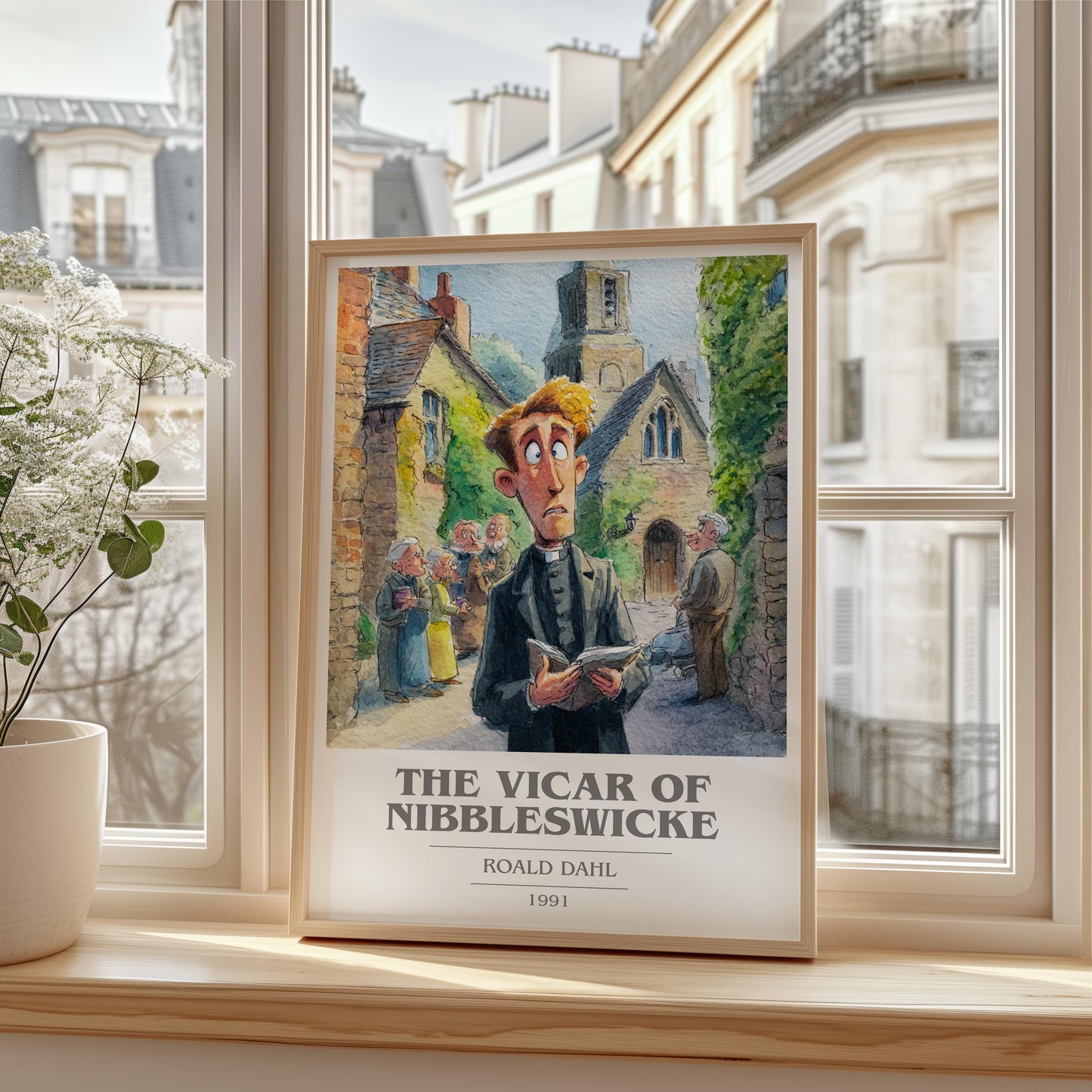 The Vicar Of Nibbleswicke by Roald Dahl | Book Poster | Literary Art Gift For Book Lover | Novel Inspired Wall Art | Free Delivery