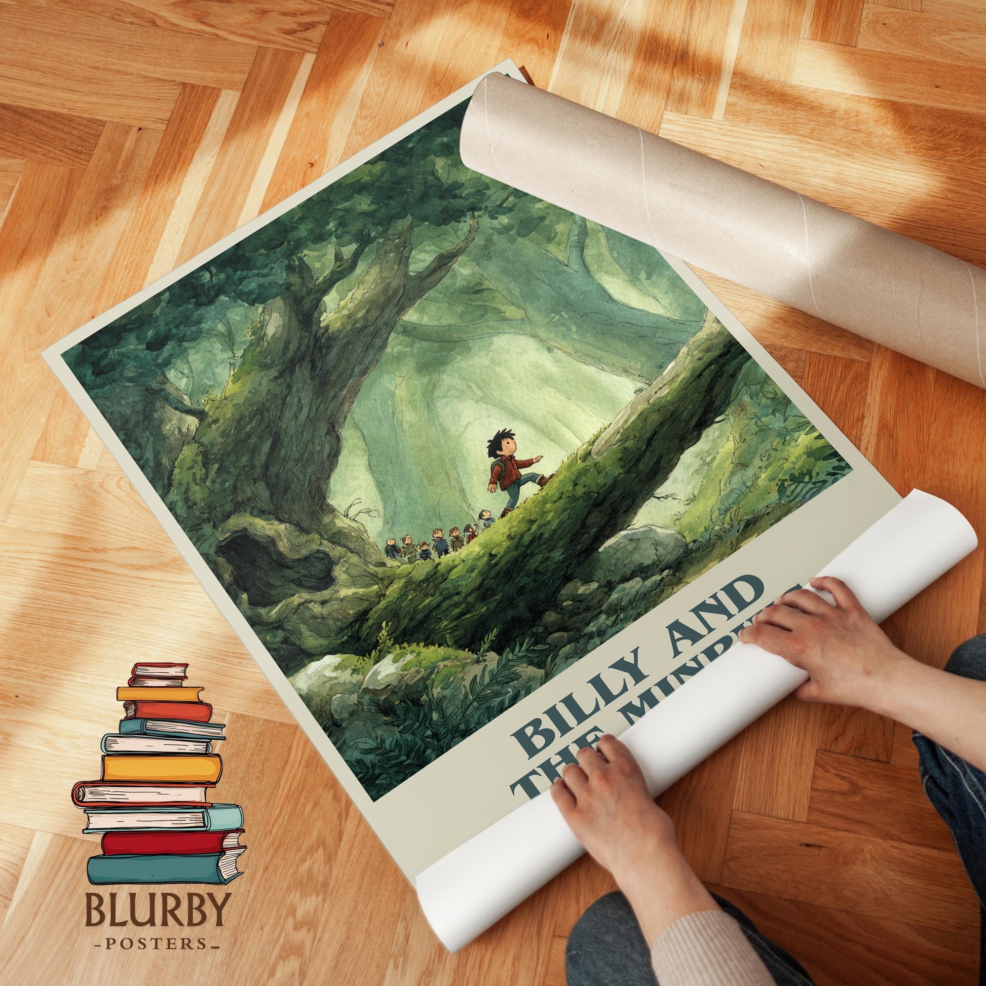 The Billy and the Minpins by Roald Dahl | Book Poster | Literary Art Gift For Book Lover | Novel Inspired Wall Art | Free Delivery