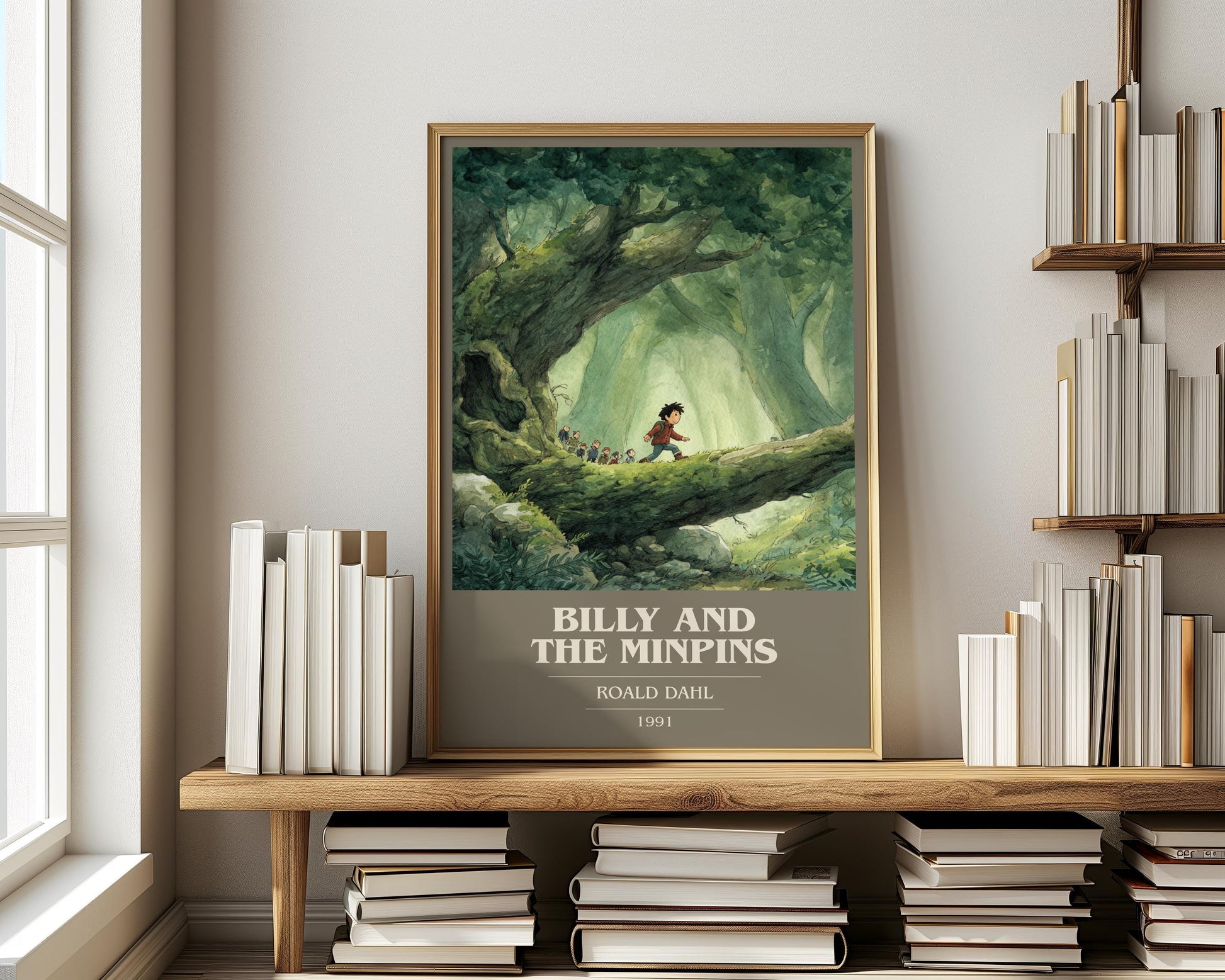 The Billy and the Minpins by Roald Dahl | Book Poster | Literary Art Gift For Book Lover | Novel Inspired Wall Art | Free Delivery