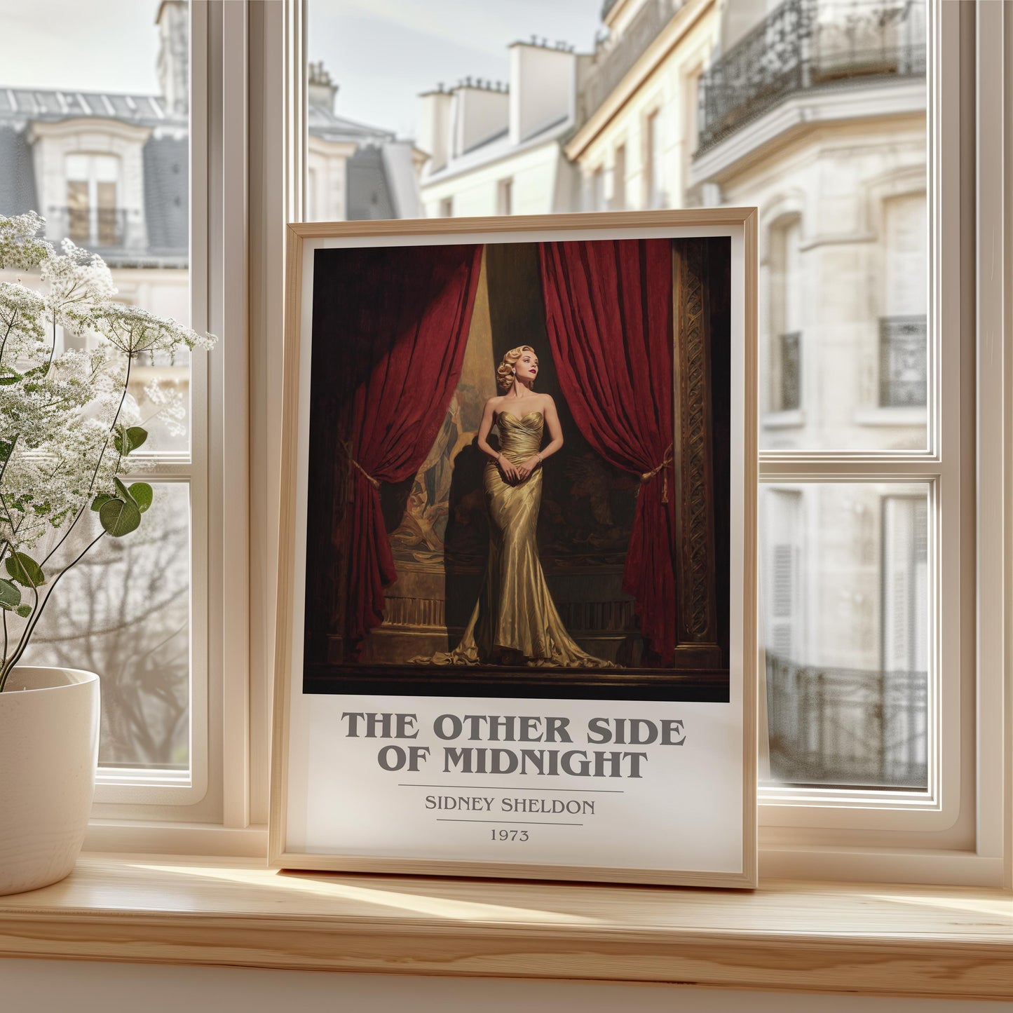 The Otherside Of Midnight by Sidney Sheldon | Book Poster | Literary Art Gift For Book Lover | Novel Inspired Wall Art | Free Delivery