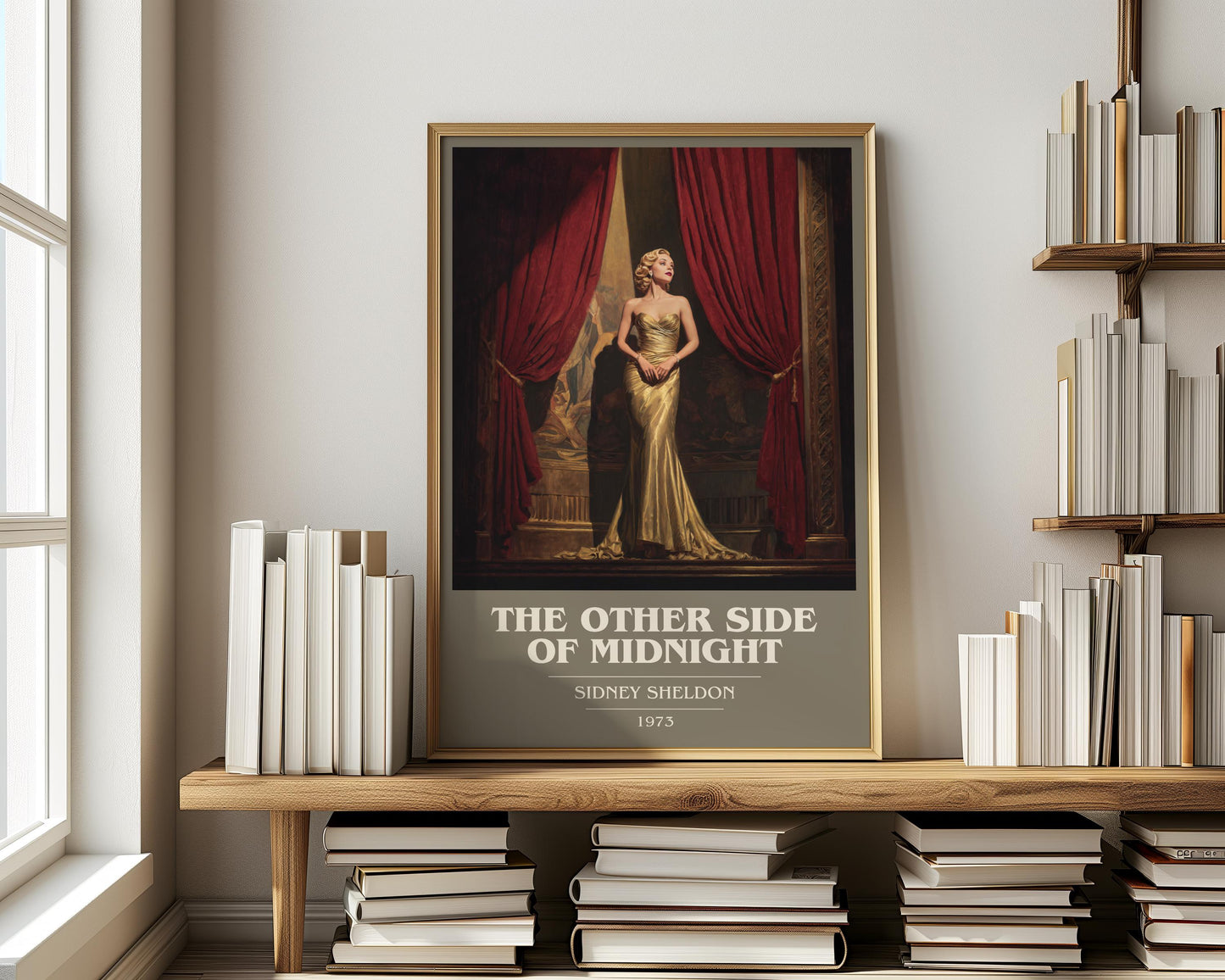 The Otherside Of Midnight by Sidney Sheldon | Book Poster | Literary Art Gift For Book Lover | Novel Inspired Wall Art | Free Delivery