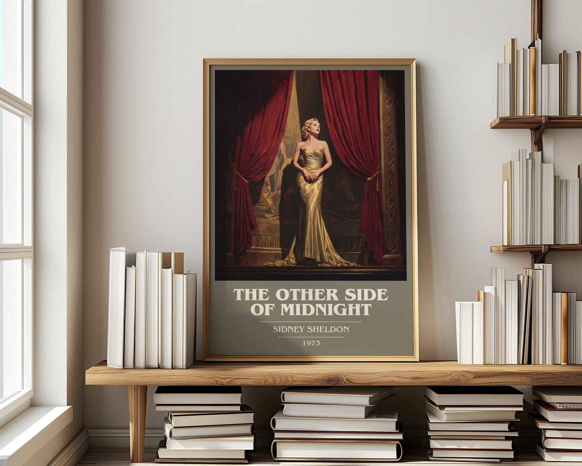 The Otherside Of Midnight by Sidney Sheldon | Book Poster | Literary Art Gift For Book Lover | Novel Inspired Wall Art | Free Delivery