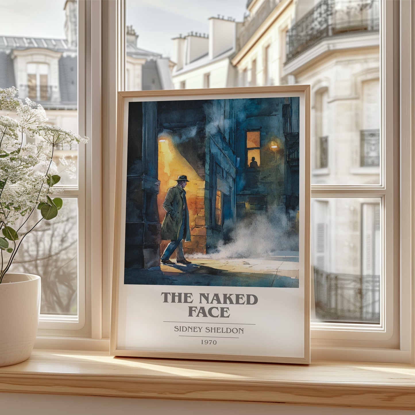 The Naked Face by Sidney Sheldon | Book Poster | Literary Art Gift For Book Lover | Novel Inspired Wall Art | Free Delivery