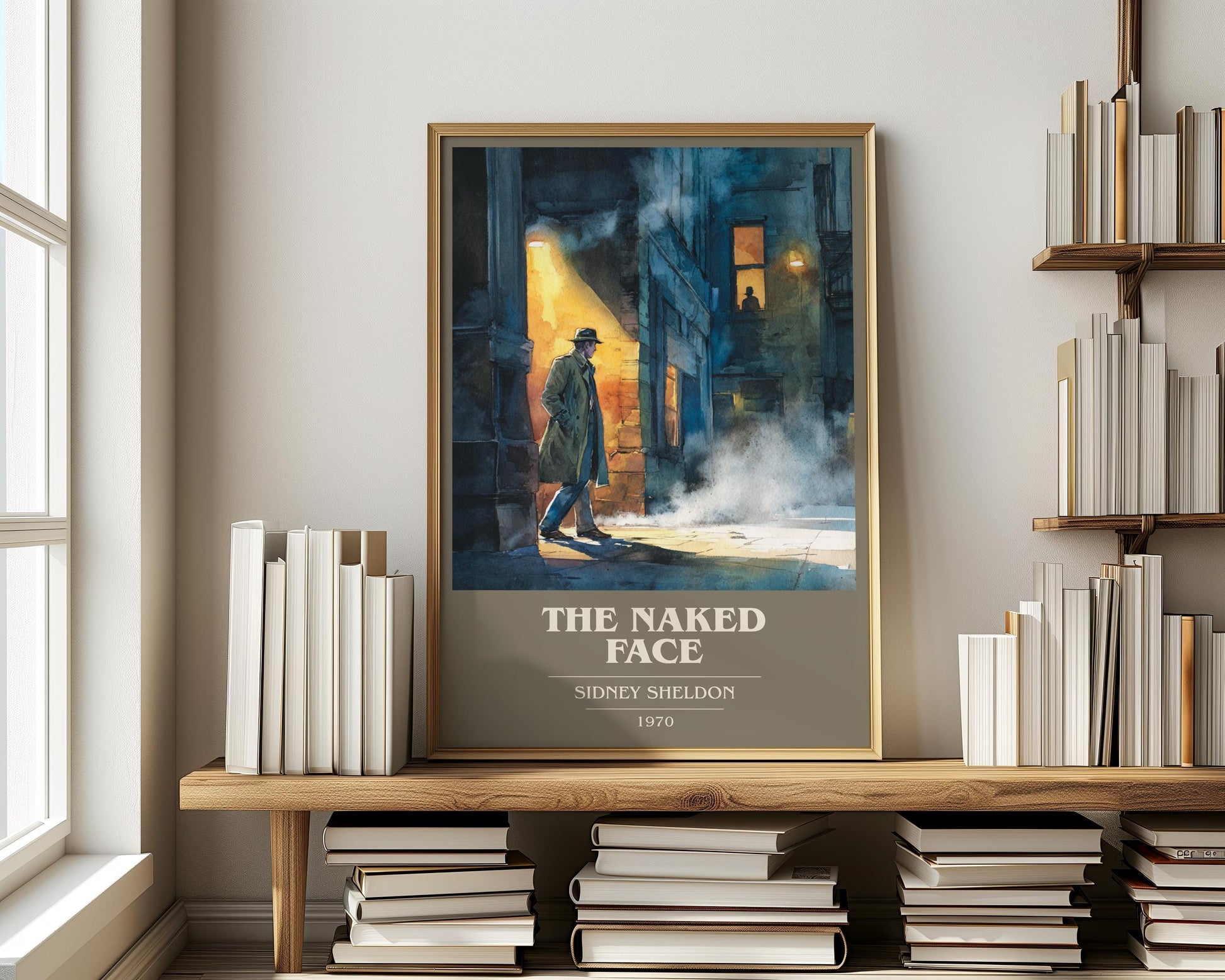 The Naked Face by Sidney Sheldon | Book Poster | Literary Art Gift For Book Lover | Novel Inspired Wall Art | Free Delivery