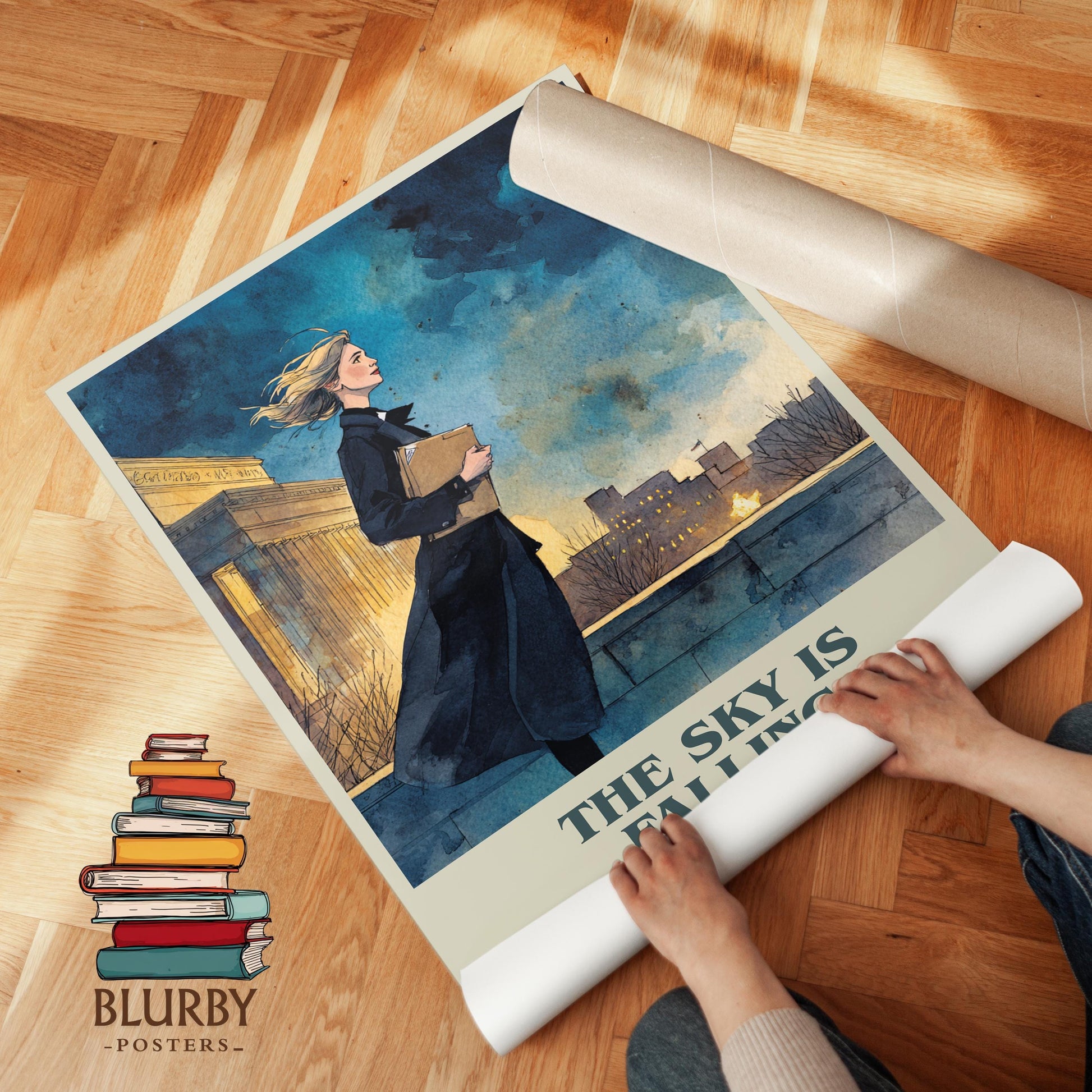The Sky Is Falling by Sidney Sheldon | Book Poster | Literary Art Gift For Book Lover | Novel Inspired Wall Art | Free Delivery