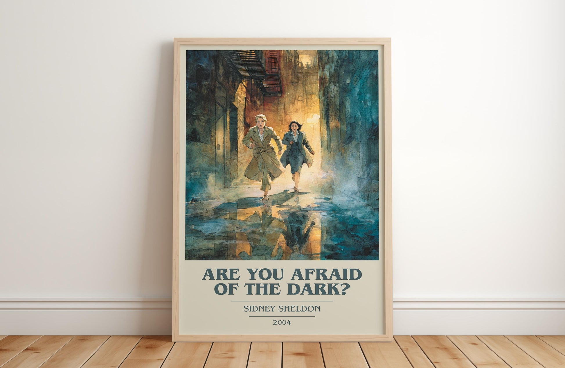 Are You Afraid Of The Dark? by Sidney Sheldon | Book Poster | Literary Art Gift For Book Lover | Novel Inspired Wall Art | Free Delivery